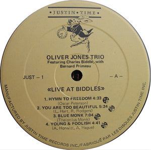 Oliver Jones Trio - Live At Biddles - 1983