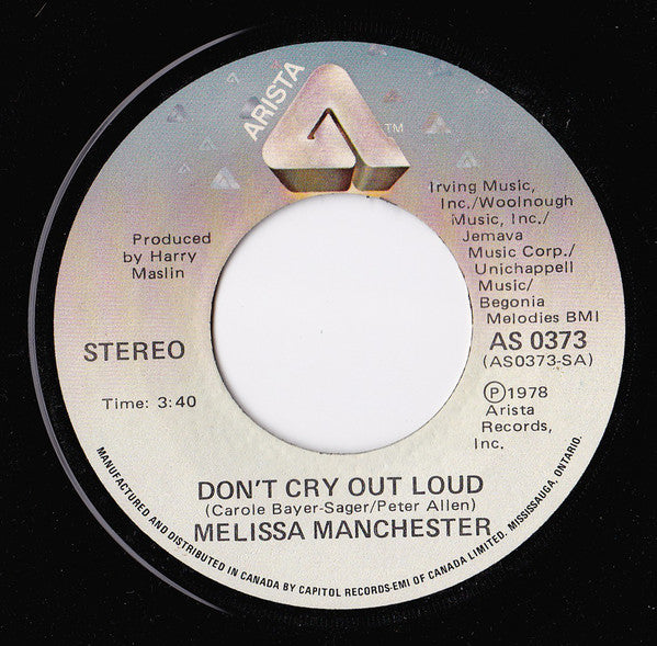 Melissa Manchester - Don't Cry Out Loud - 1978