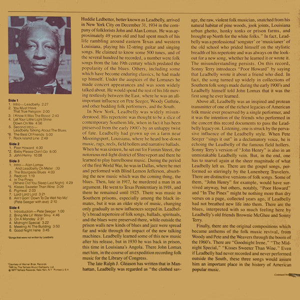 Various - A Tribute To Leadbelly - 1977