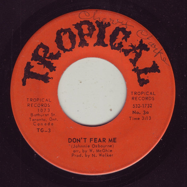 Johnny Osbourne / Pluggy Satchmo - Don't Fear Me / Tribute To Satchmo -