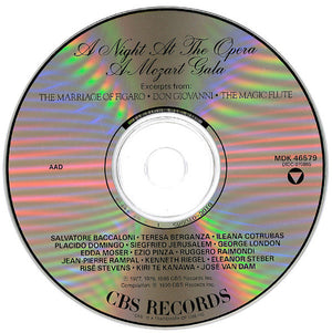 Wolfgang Amadeus Mozart - A Night At The Opera - A Mozart Gala (CD) - 1990