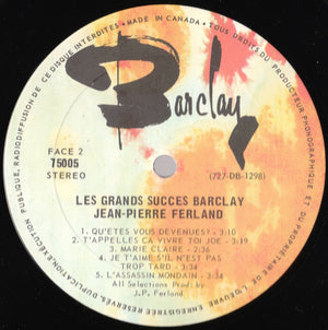 Jean-Pierre Ferland - Les Grands Succès Barclay Vol 5 - 1972