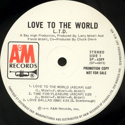 L.T.D. - Love To The World
