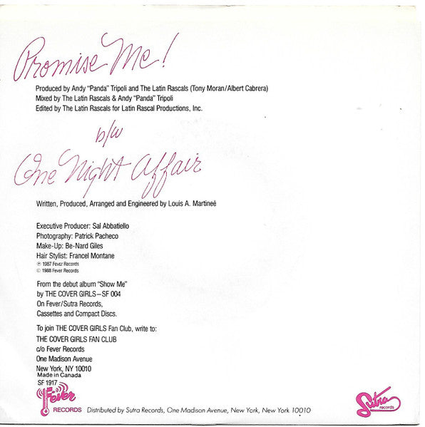 Cover Girls, The - Promise Me - 1988