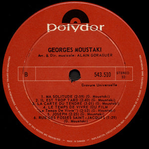 Georges Moustaki - Le Métèque - 1969