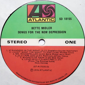 Bette Midler - Songs For The New Depression