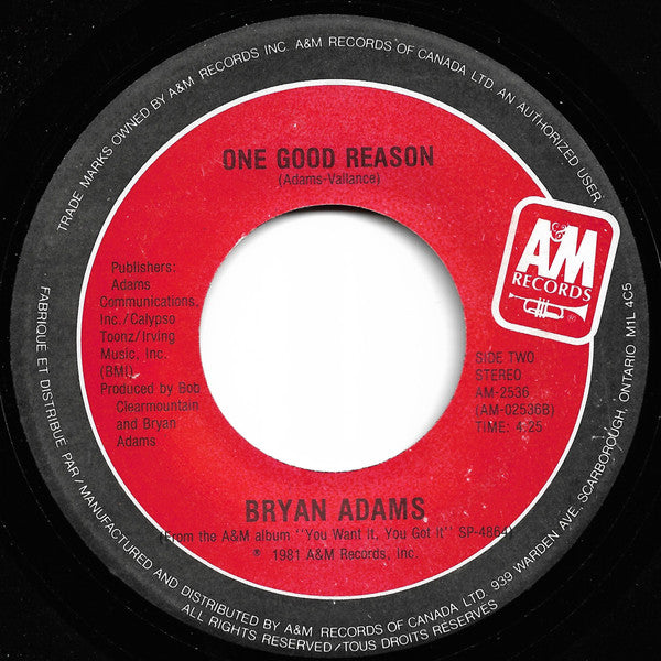 Bryan Adams - Straight From The Heart - 1983