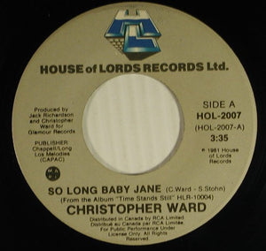 Christopher Ward - So Long Baby Jane - 1981