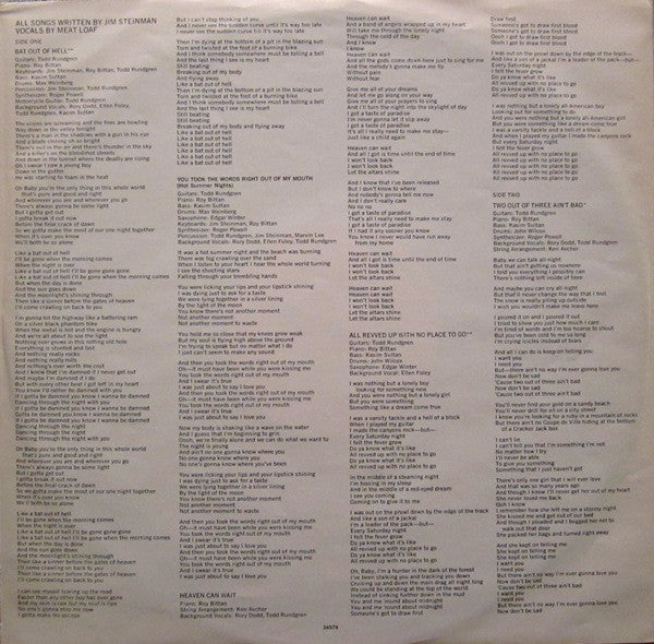 Meat Loaf - Bat Out Of Hell - 1977