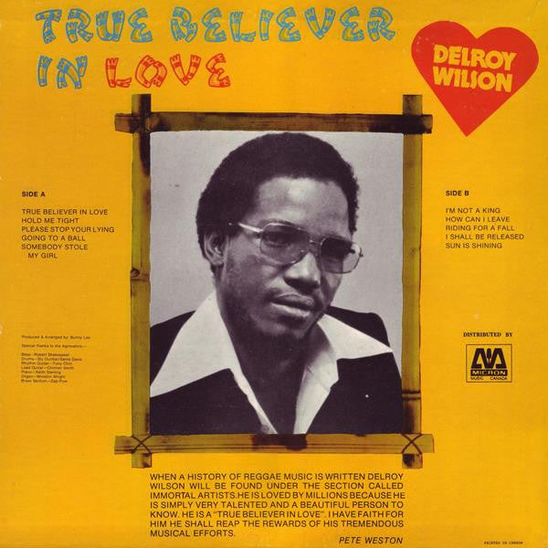 Delroy Wilson - True Believer In Love - 1979