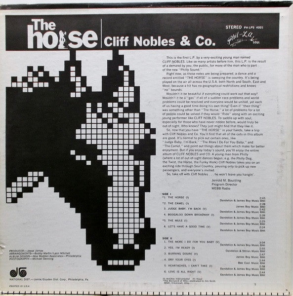 Cliff Nobles & Co - The Horse - 1968