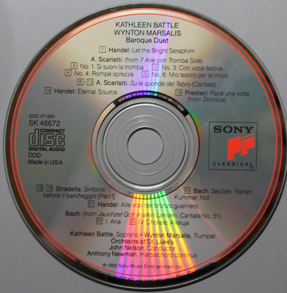 Kathleen Battle • Wynton Marsalis - Baroque Duet (CD) - 1992