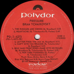 Bram Tchaikovsky - Pressure - 1980