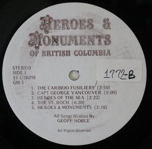 Geoff Noble - Heroes & Monuments Of British Columbia - 1980