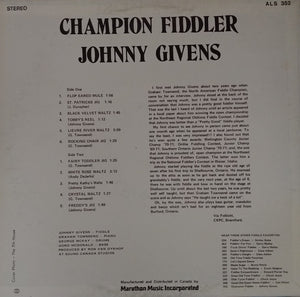 Johnny Givens - Champion Fiddler Johnny Givens - 1973