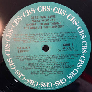 Michael Tilson Thomas, Sarah Vaughan, Los Angeles Philharmonic Orchestra - Gershwin Live! - 1982