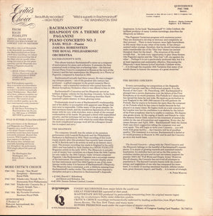 Sergei Vasilyevich Rachmaninoff - Piano Concerto No. 2 / Rhapsody On A Theme Of Paganini