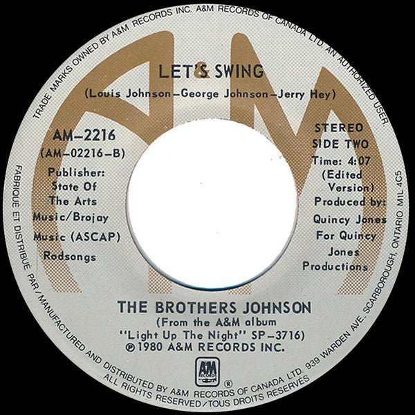 Brothers Johnson - Stomp! / Let's Swing