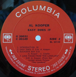 Al Kooper - Easy Does It Vinyl Record