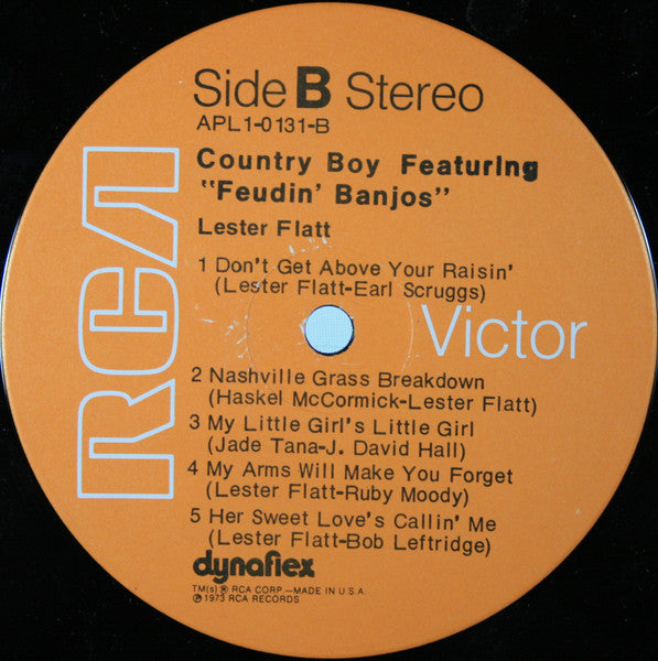 Lester Flatt - Country Boy (Featuring Feudin' Banjos) Vinyl Record