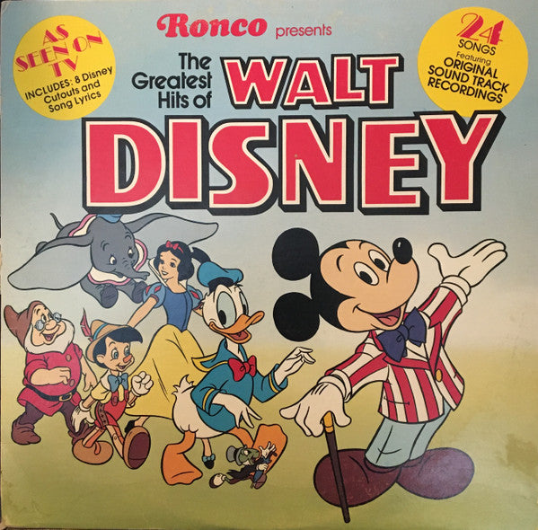 Various - The Greatest Hits Of Walt Disney - 1976