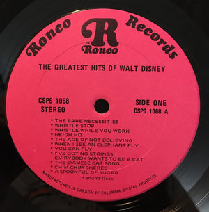 Various - The Greatest Hits Of Walt Disney - 1976