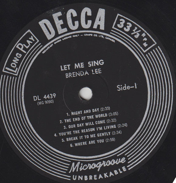 Brenda Lee - ... "Let Me Sing" - 1963