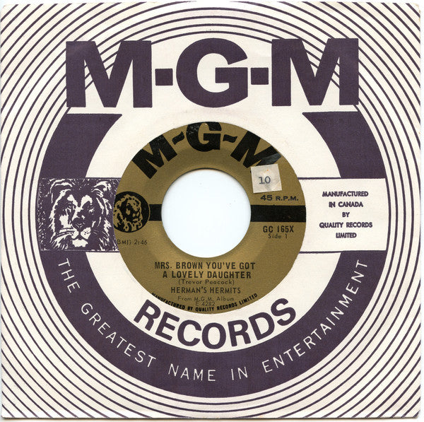 Herman's Hermits - Mrs. Brown You've Got A Lovely Daughter / Sea Cruise