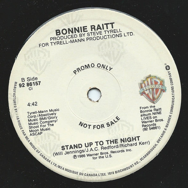 Bonnie Raitt - No Way To Treat A Lady - 1986