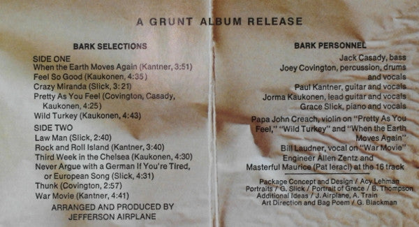 Jefferson Airplane - Bark