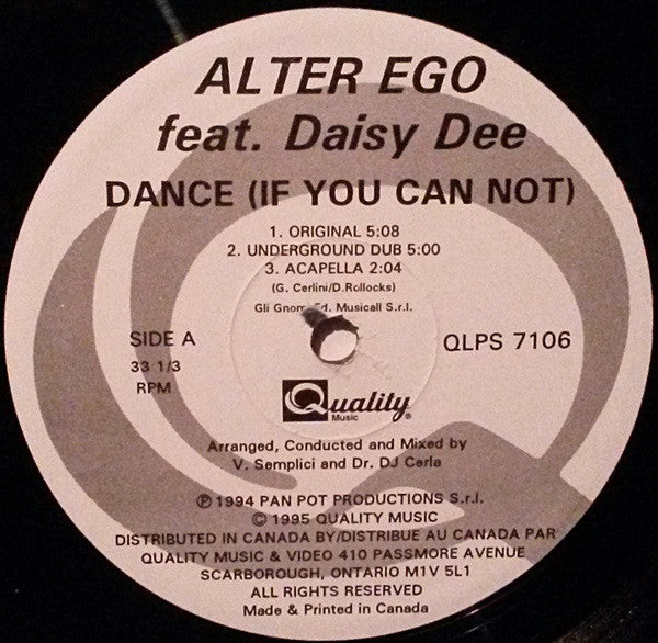 Alter Ego (6) - Dance (If You Can Not) (Remixes)