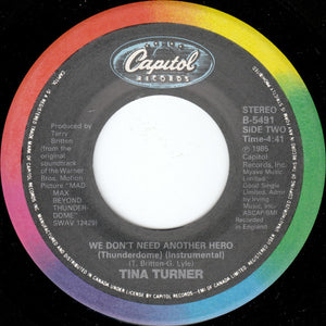 Tina Turner - We Don't Need Another Hero (Thunderdome) - 1985