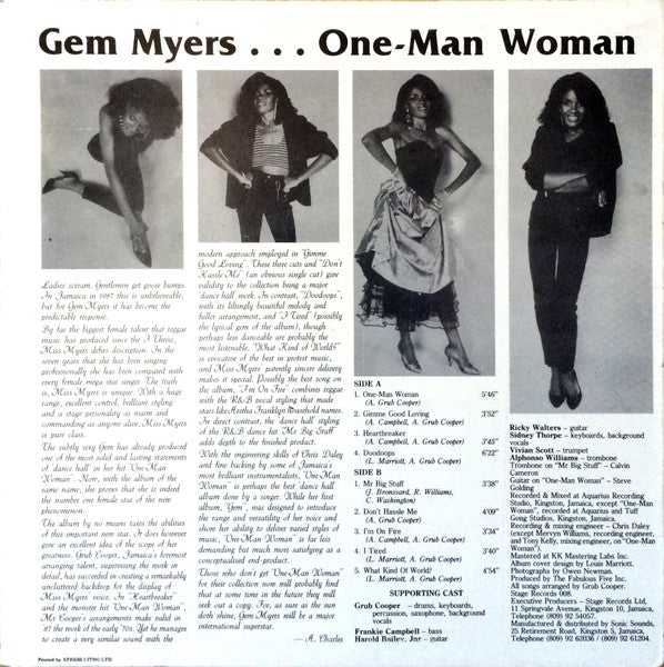 Gem Myers - One-Man Woman