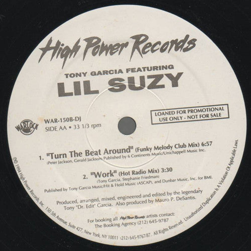 Tony Garcia,Lil Suzy - Featuring Turn The Beat Around Vinyl Record