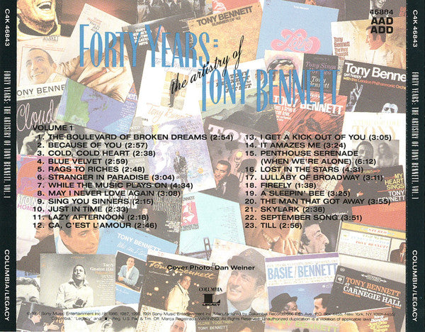 Tony Bennett - Forty Years: The Artistry Of Tony Bennett Vinyl Record