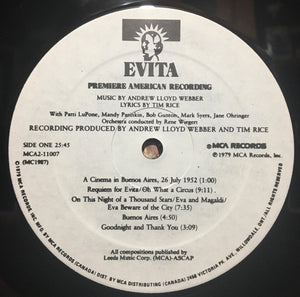 Andrew Lloyd Webber - Evita: Premiere American Recording