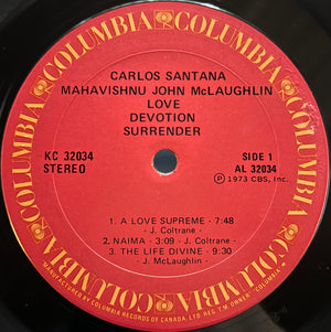 Carlos Santana, John McLaughlin - Love Devotion Surrender - 1973