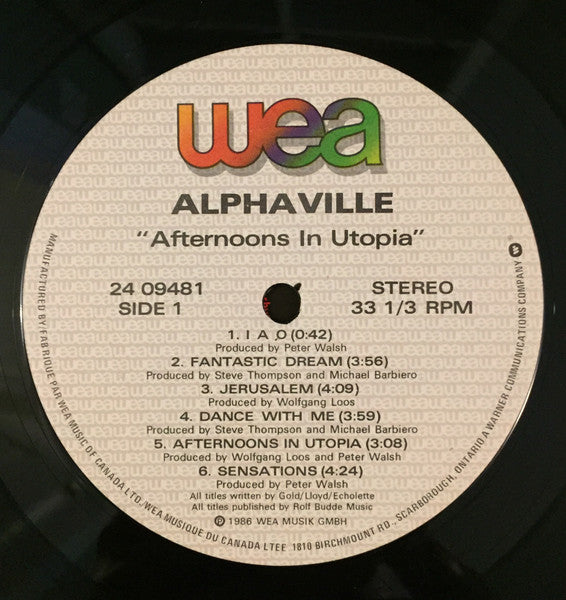 Alphaville - Afternoons In Utopia