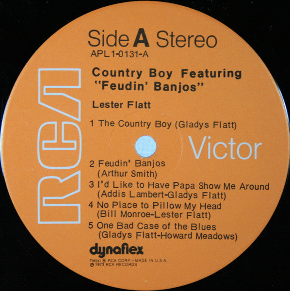 Lester Flatt - Country Boy (Featuring Feudin' Banjos) Vinyl Record