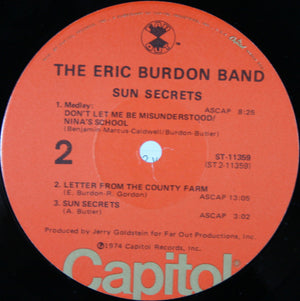 The Eric Burdon Band - Sun Secrets Vinyl Record