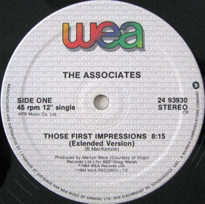 Associates - Those First Impressions (Extended Version) 1984 - Quarantunes