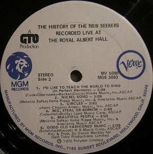The New Seekers - The History Of The New Seekers Recorded Live At The Royal Albert Hall 1973 - Quarantunes