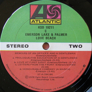 Emerson, Lake & Palmer - Love Beach Vinyl Record