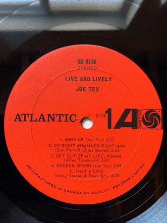 Joe Tex - Live And Lively - 1968