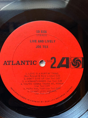 Joe Tex - Live And Lively - 1968