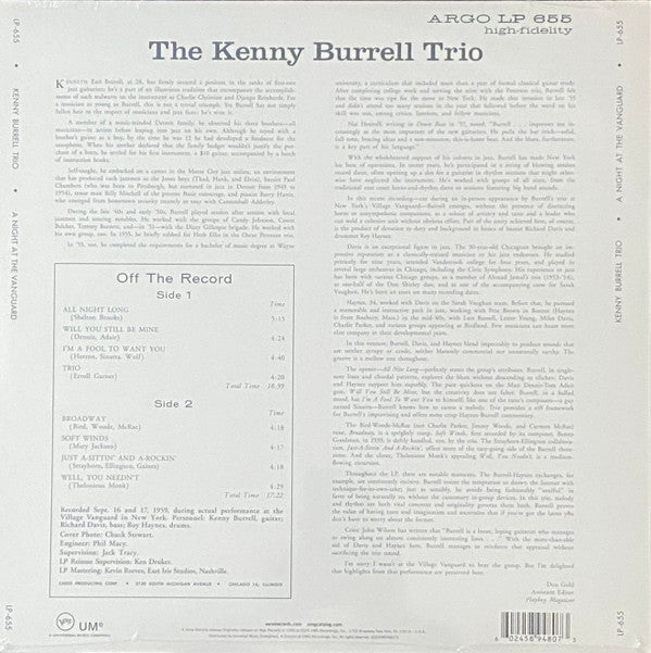 The Kenny Burrell Trio - A Night At The Vanguard