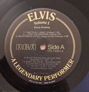 Elvis Presley - A Legendary Performer - Volume 1