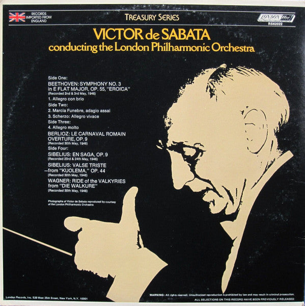 Victor De Sabata - Symphony No.3 "Eroica" / Le Carnaval Romain Overture / En Saga, Valse Triste / Ride Of The Valkyries