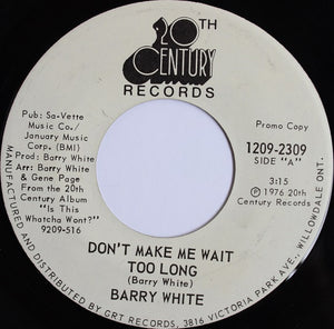 Barry White - Don't Make Me Wait Too Long