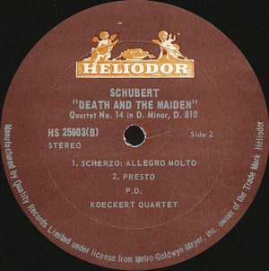 Franz Schubert - Koeckert-Quartett - "Death And The Maiden" String Quartet No. 14 In D Minor, D. 810 - 1966
